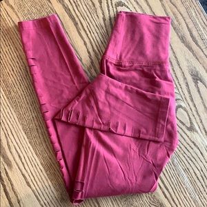 Aerie Chill High Waisted Leggings, Red, Size XS